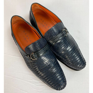 Mezlan Men's Genuine Lizard Navy Blue Loafer Size 8M